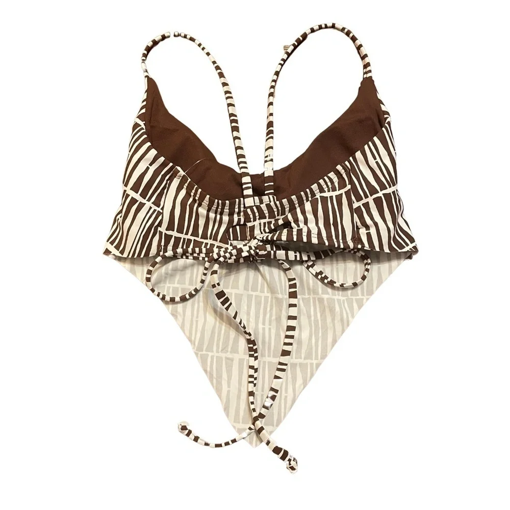 NWT Basta Tie Front Wear-2-Ways Bikini Top Sz. XS